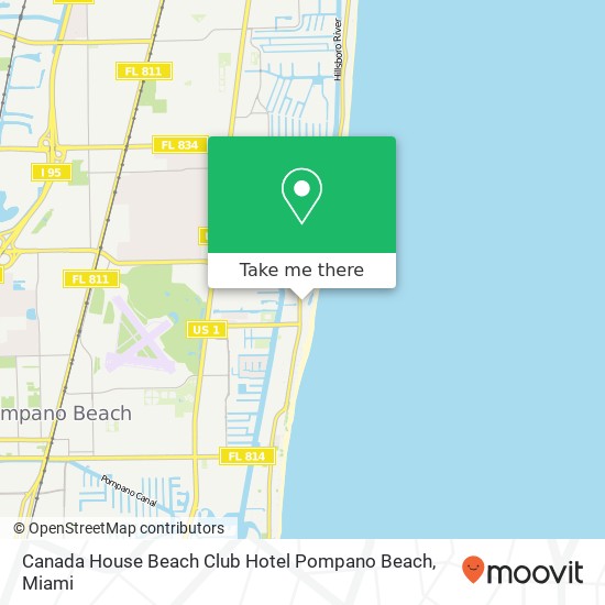 Mapa de Canada House Beach Club Hotel Pompano Beach