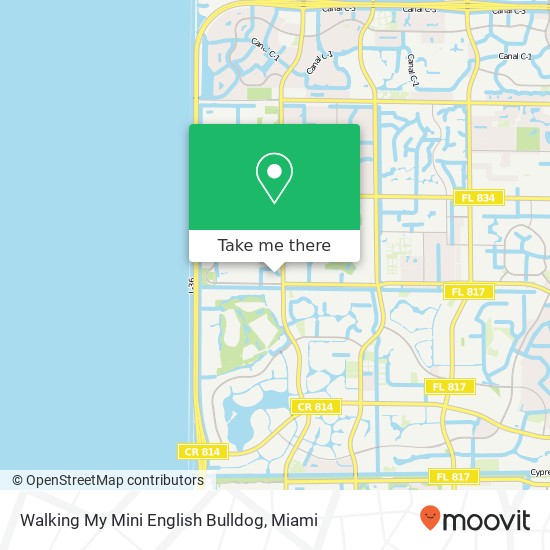 Walking My Mini English Bulldog map