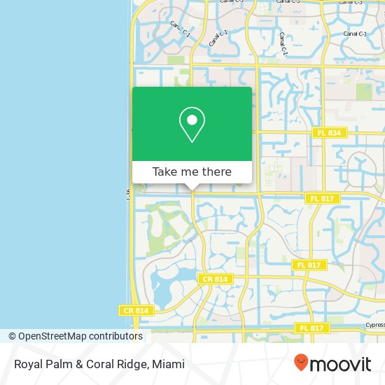 Royal Palm & Coral Ridge map