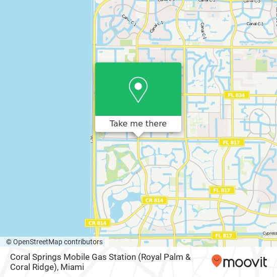 Mapa de Coral Springs Mobile Gas Station (Royal Palm & Coral Ridge)