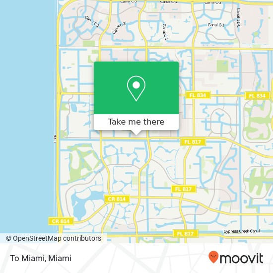 To Miami map