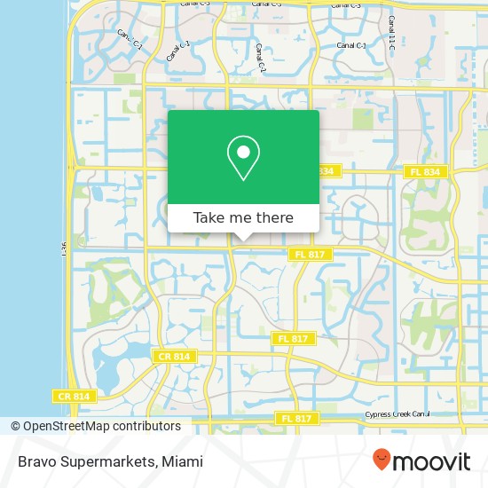 Bravo Supermarkets map