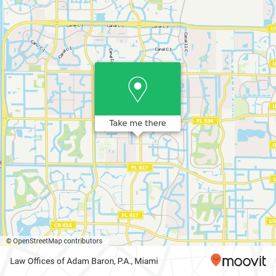 Mapa de Law Offices of Adam Baron, P.A.