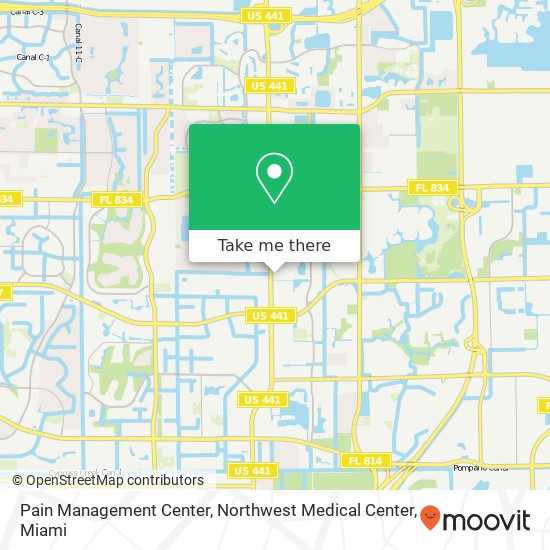 Pain Management Center, Northwest Medical Center map