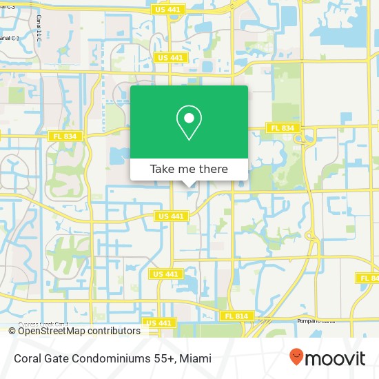 Coral Gate Condominiums 55+ map