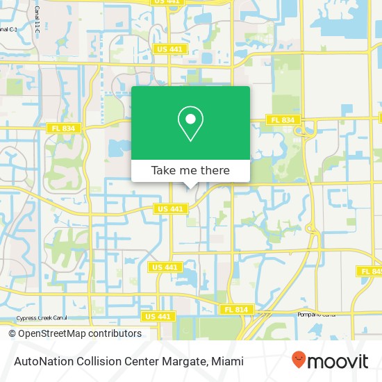 AutoNation Collision Center Margate map