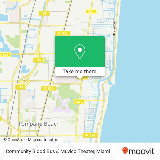 Community Blood Bus @Muvico Theater map