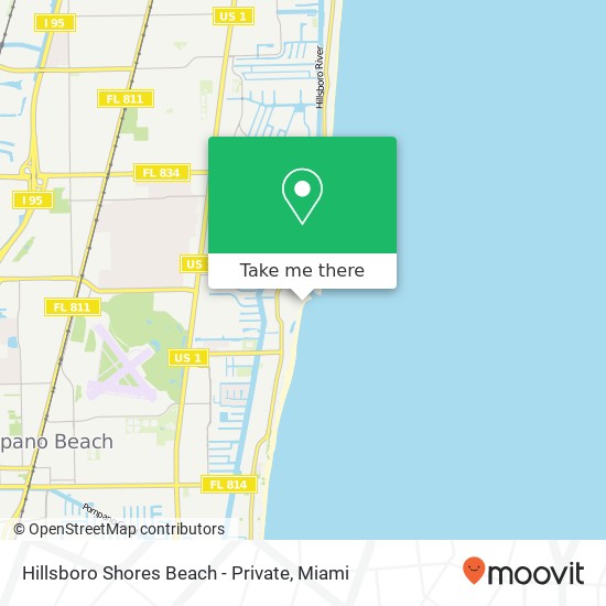 Mapa de Hillsboro Shores Beach - Private