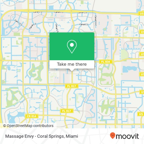 Mapa de Massage Envy - Coral Springs