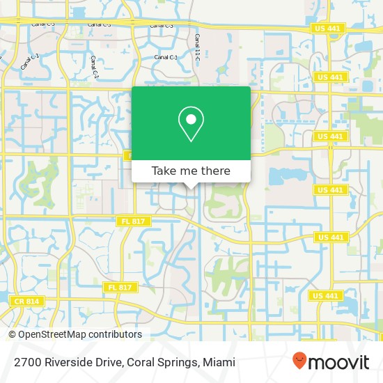 2700 Riverside Drive, Coral Springs map