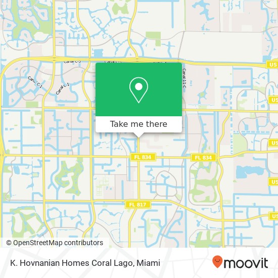 Mapa de K. Hovnanian Homes Coral Lago