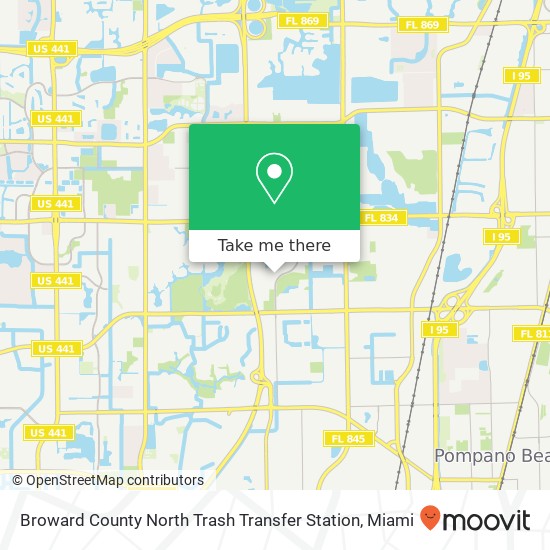 Broward County North Trash Transfer Station map