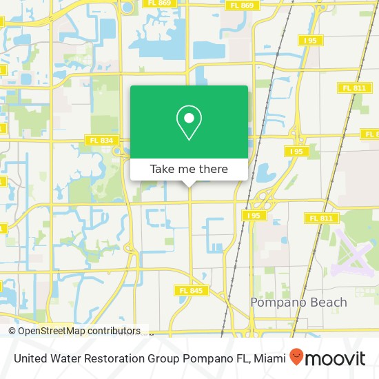 Mapa de United Water Restoration Group Pompano FL