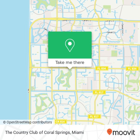 The Country Club of Coral Springs map