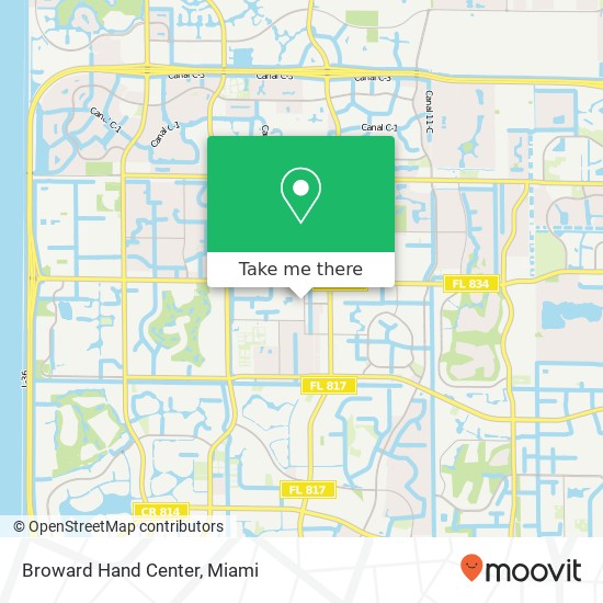 Broward Hand Center map