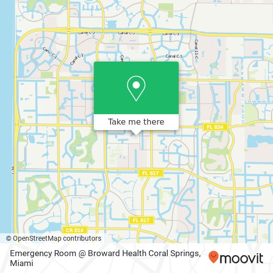 Mapa de Emergency Room @ Broward Health Coral Springs