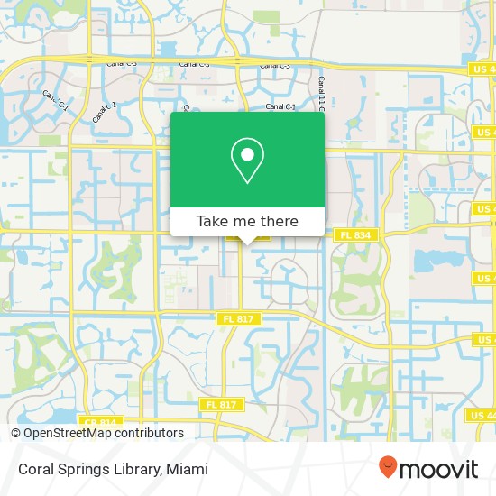 Coral Springs Library map