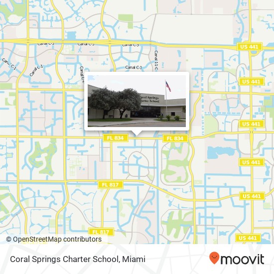 Coral Springs Charter School map