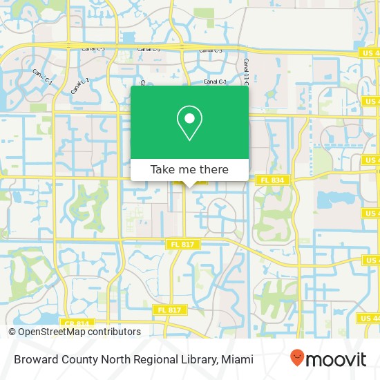 Broward County North Regional Library map