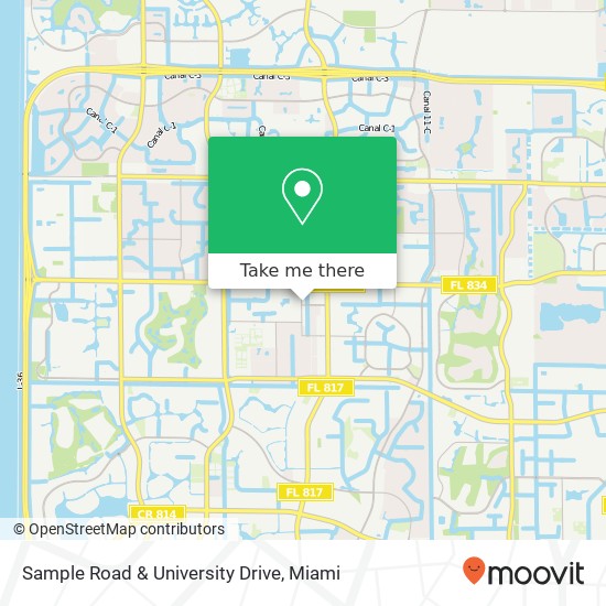 Sample Road & University Drive map