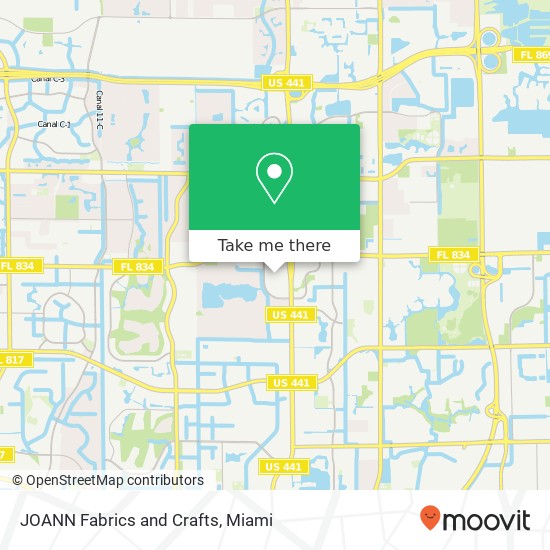 JOANN Fabrics and Crafts map