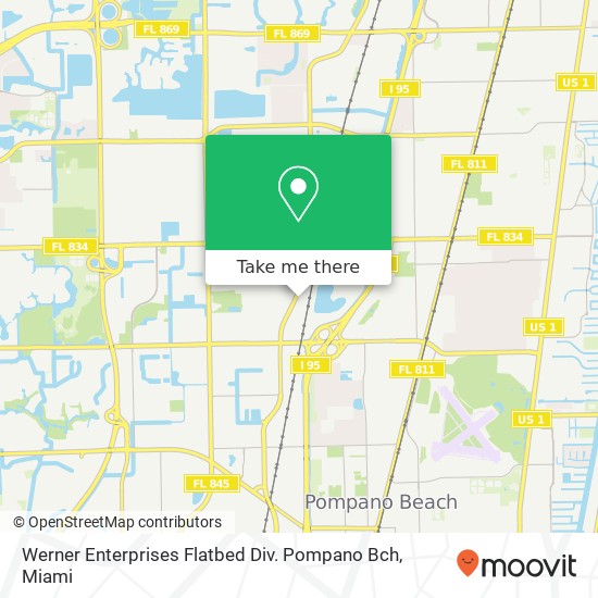 Werner Enterprises Flatbed Div. Pompano Bch map