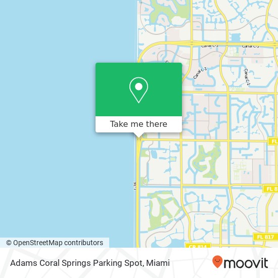 Adams Coral Springs Parking Spot map