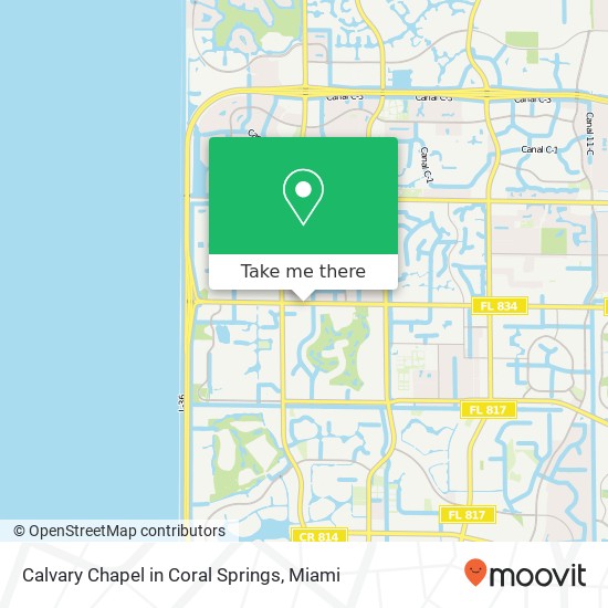 Calvary Chapel in Coral Springs map