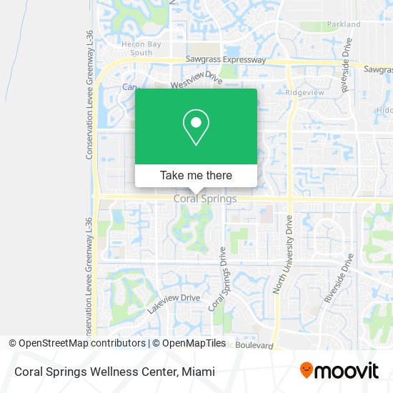 Coral Springs Wellness Center map