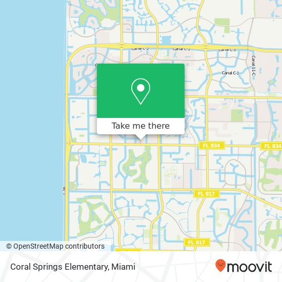 Coral Springs Elementary map