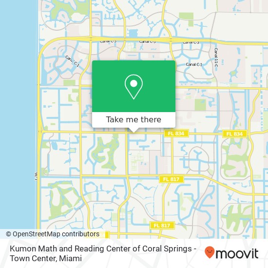 Mapa de Kumon Math and Reading Center of Coral Springs - Town Center