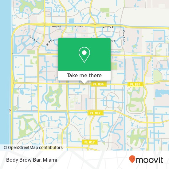 Body Brow Bar map