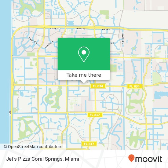 Mapa de Jet's Pizza Coral Springs