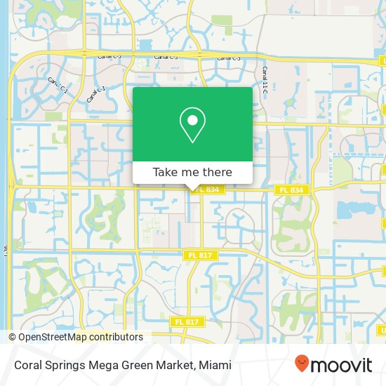 Coral Springs Mega Green Market map