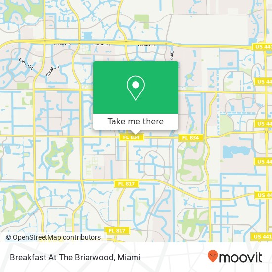 Breakfast At The Briarwood map