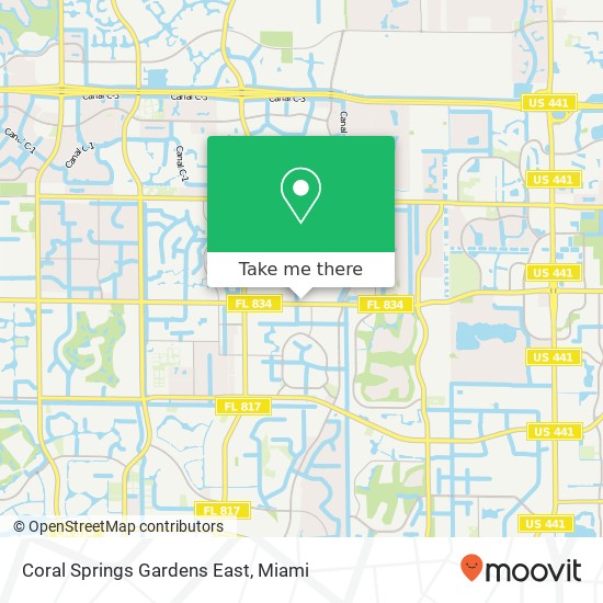 Coral Springs Gardens East map