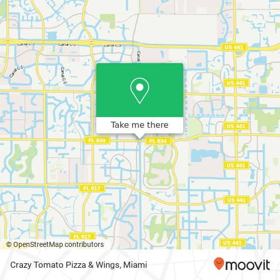 Mapa de Crazy Tomato Pizza & Wings