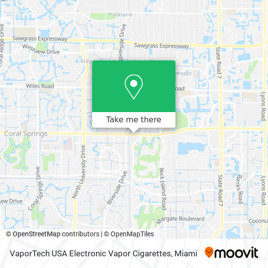 Mapa de VaporTech USA Electronic Vapor Cigarettes