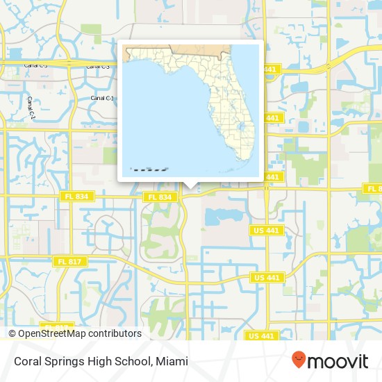 Mapa de Coral Springs High School