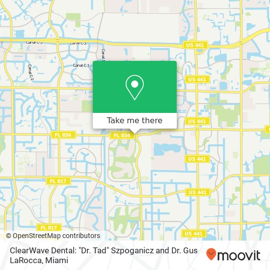 ClearWave Dental: "Dr. Tad" Szpoganicz and Dr. Gus LaRocca map