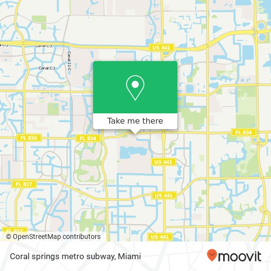 Coral springs metro subway map