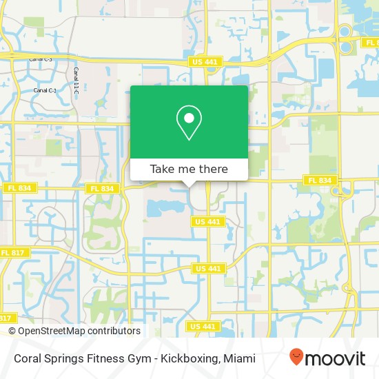 Mapa de Coral Springs Fitness Gym - Kickboxing