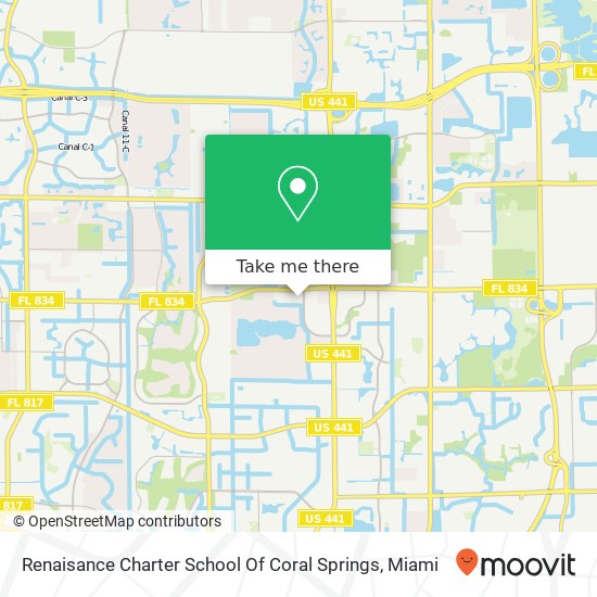 Renaisance Charter School Of Coral Springs map