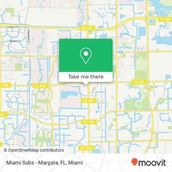 Mapa de Miami Subs - Margate, FL