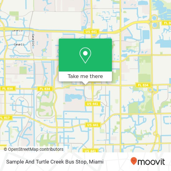 Mapa de Sample And Turtle Creek Bus Stop