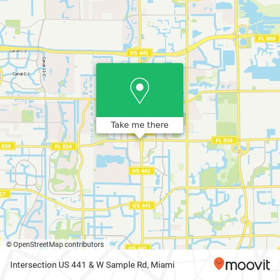 Intersection US 441 & W Sample Rd map