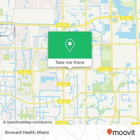 Mapa de Broward Health