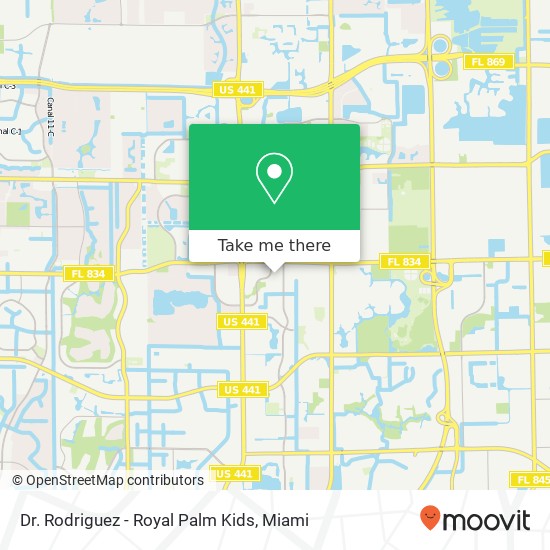 Dr. Rodriguez - Royal Palm Kids map