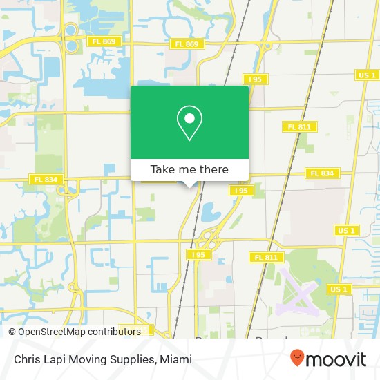 Mapa de Chris Lapi Moving Supplies