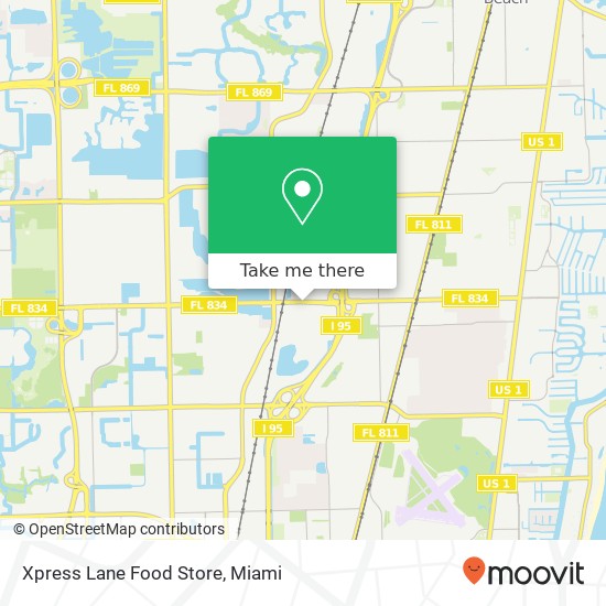 Mapa de Xpress Lane Food Store